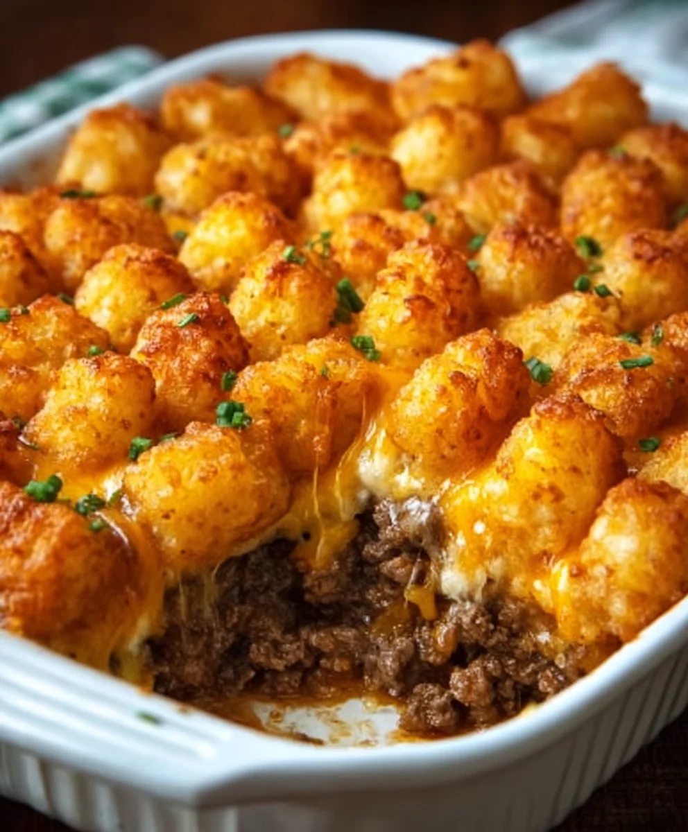 Easy Tater Tot Casserole with Ground Beef Recipe