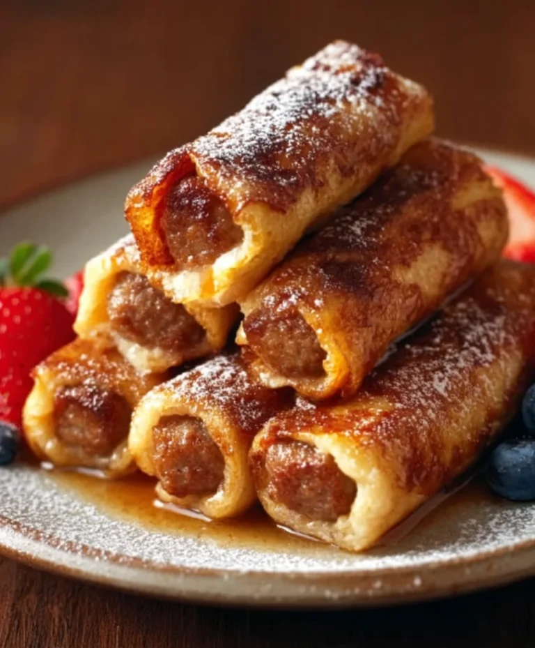 Beef Sausage French Toast Roll-Ups Easy Recipe