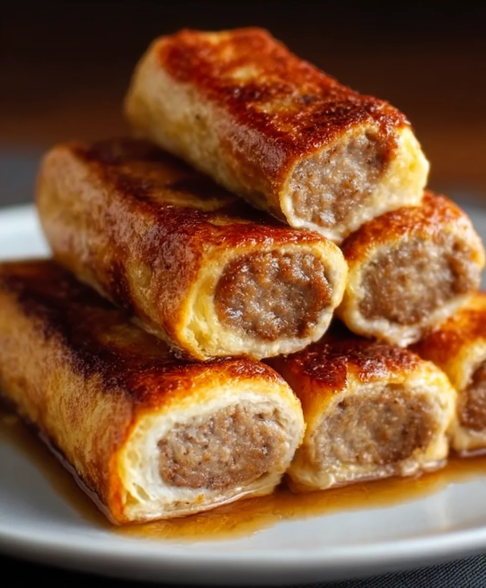 Beef Sausage French Toast Roll-Ups Easy Recipe