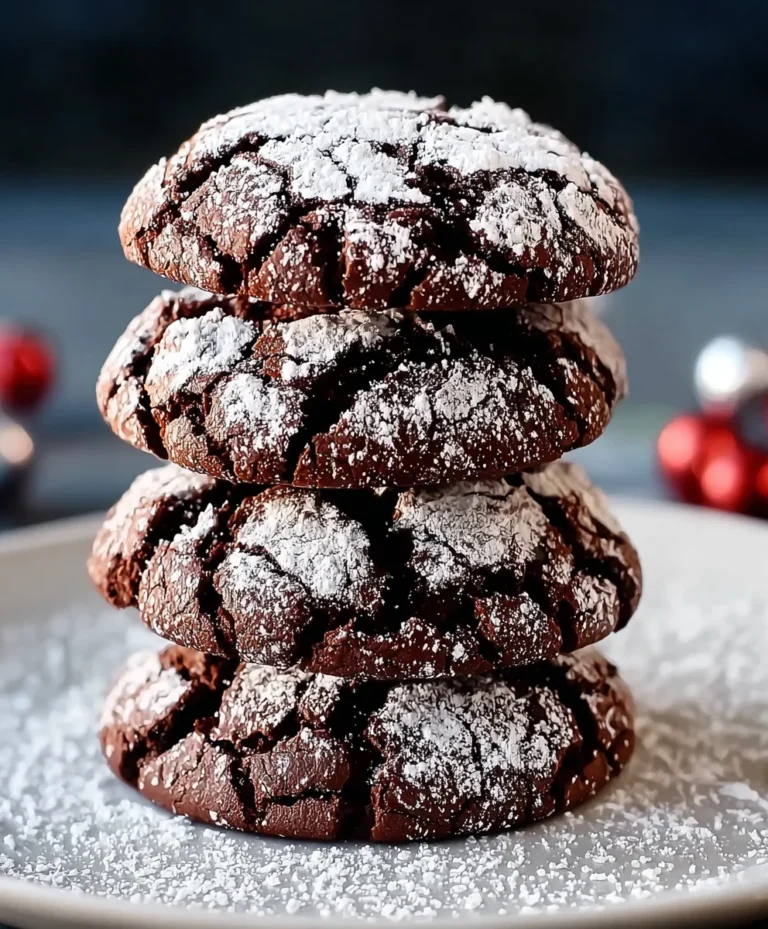 Easy Chocolate Crinkle Cookies – Rich & Fudgy