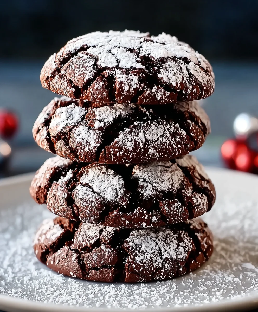 Easy Chocolate Crinkle Cookies - Rich & Fudgy
