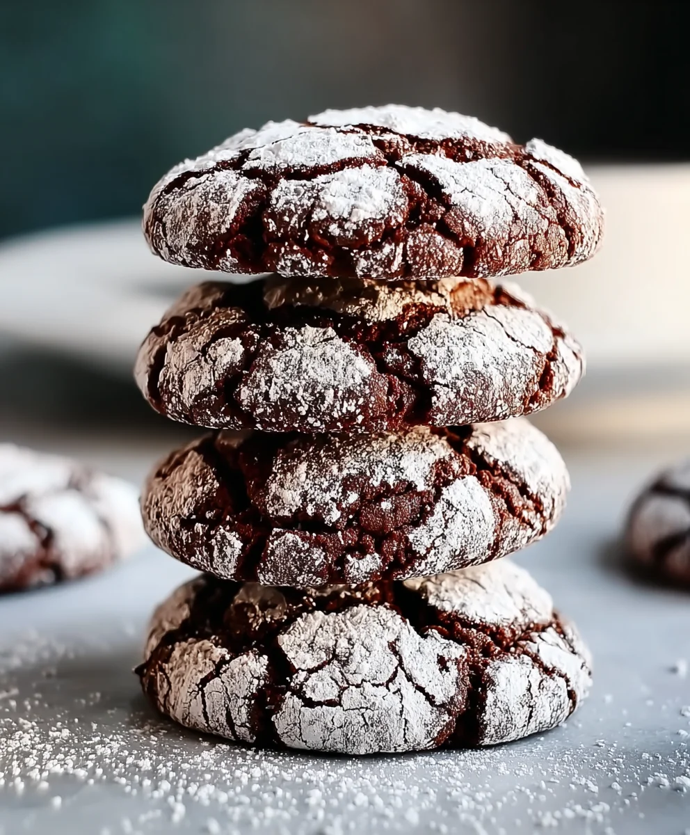 Easy Chocolate Crinkle Cookies - Rich & Fudgy