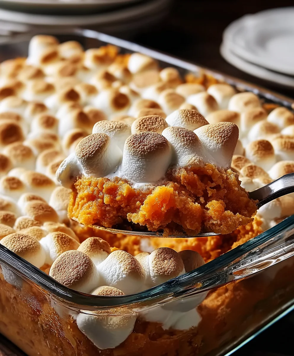 Sweet Potato Marshmallow Casserole-Holiday Comfort Food