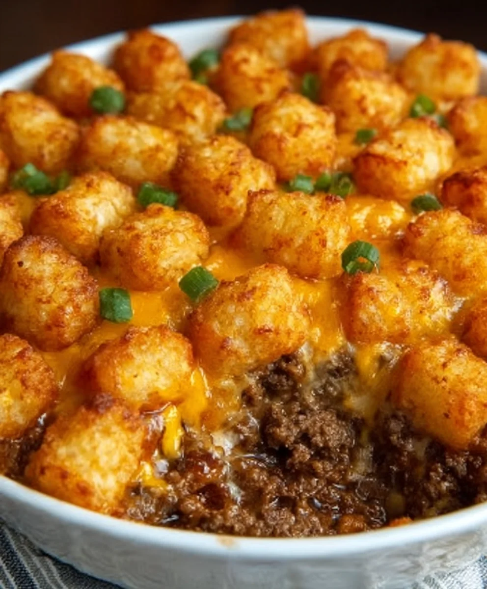 Easy Tater Tot Casserole with Ground Beef Recipe
