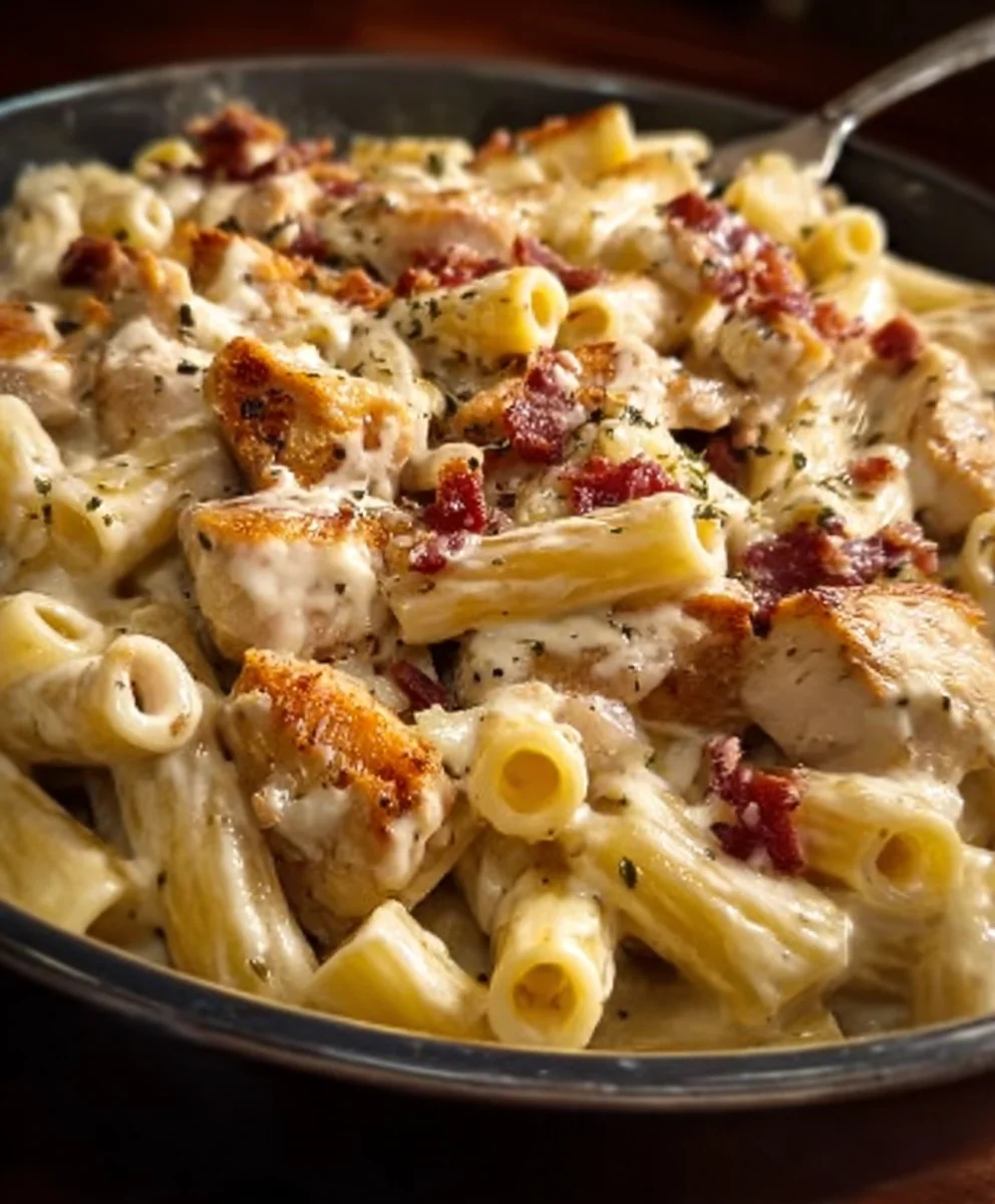 Chicken Beef Beef Bacon Ranch Pasta Delight