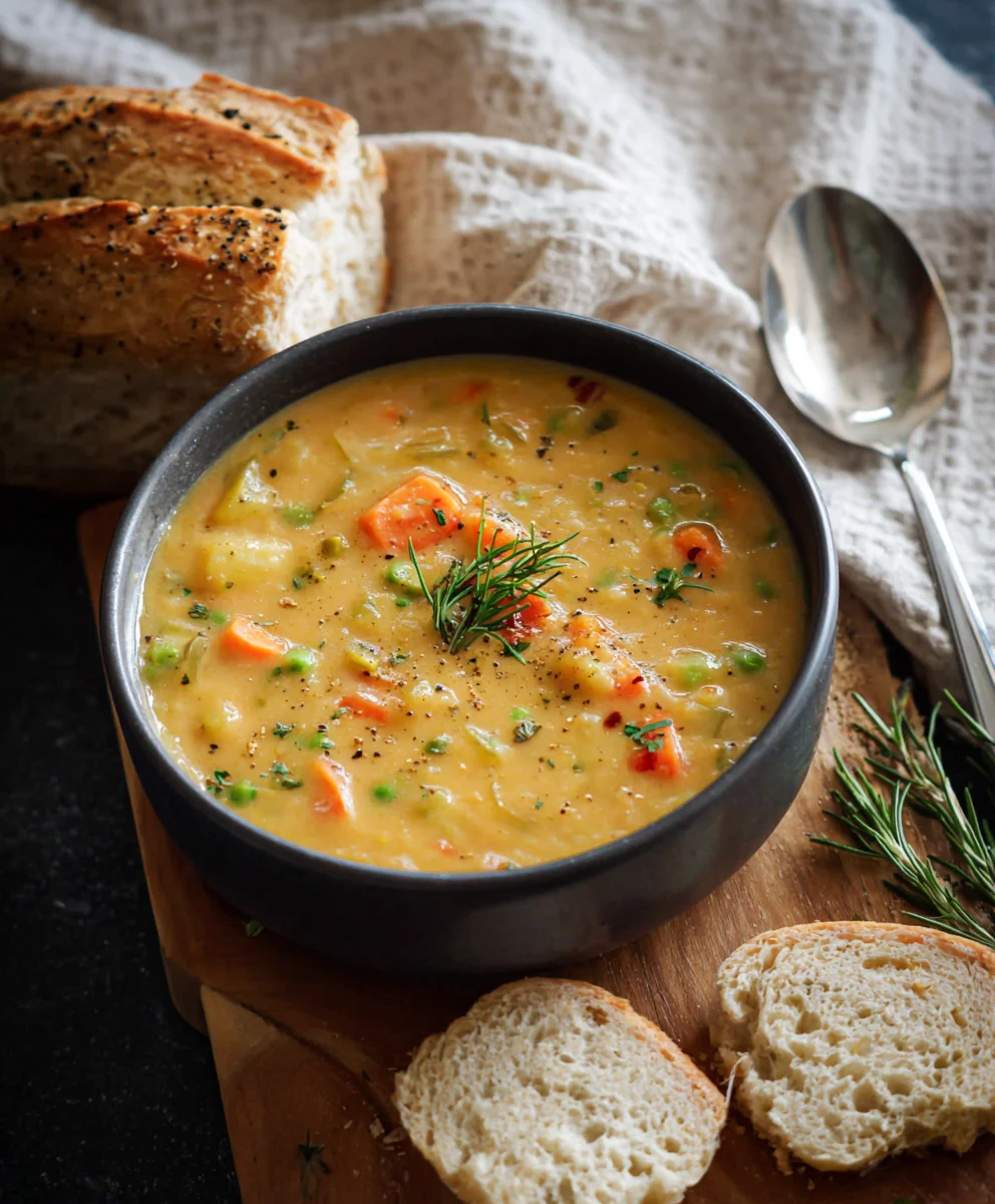 One-Pot Creamy Vegetable Soup-Easy Hearty Meal