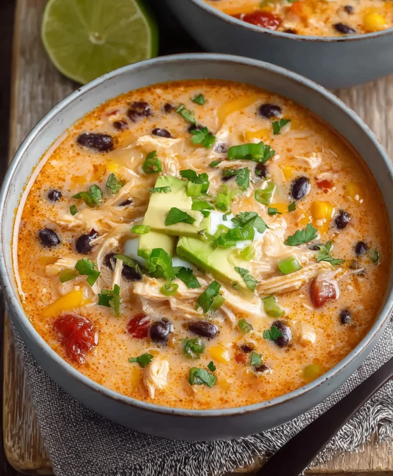 Creamy Chicken Enchilada Soup-Quick & Easy Recipe