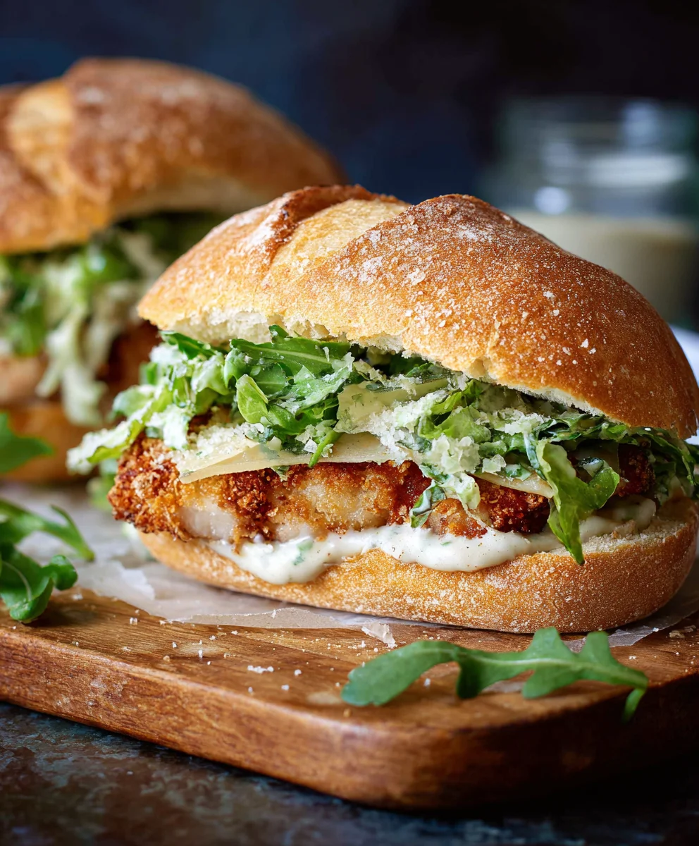 Crispy Chicken Caesar Sandwich-The Best Recipe