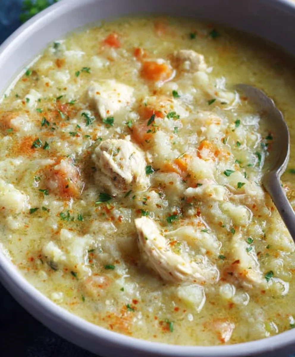 Quick Cauliflower Chicken Soup Anti Inflammatory