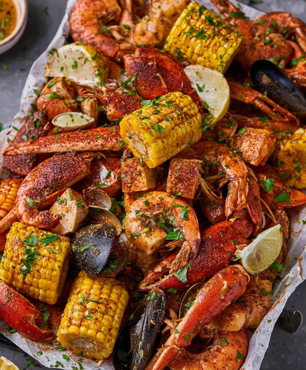 Spicy Cajun Seafood Boil Recipe-Garlic Butter