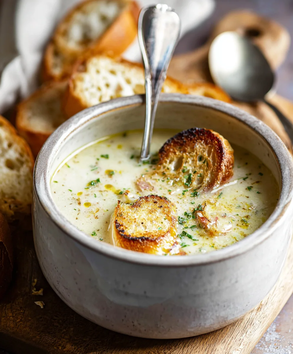 Authentic French Garlic Soup Recipe-Simple & Delicious