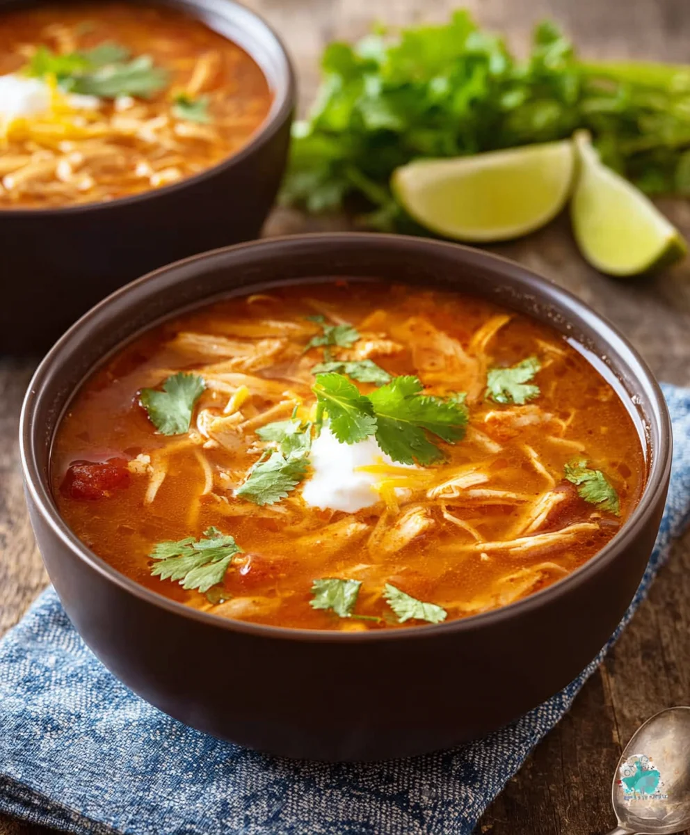 Easy Crockpot Chicken Tortilla Soup Recipe