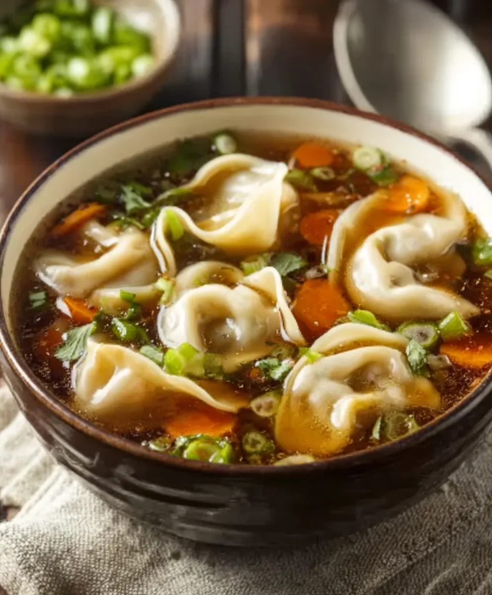 Potsticker Soup - Comforting Beef & Veggie Delight