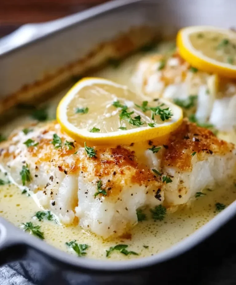 Easy Baked Cod Coconut Lemon Cream Sauce Recipe