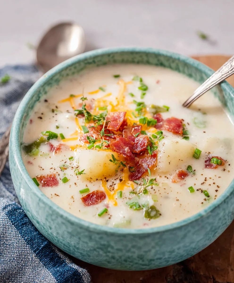 Easy Crockpot Potato Soup Recipe-Hearty & Delicious