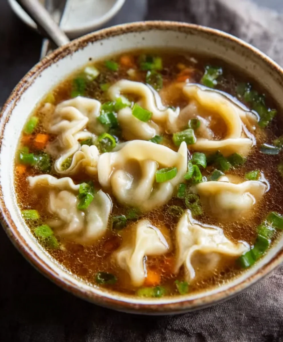 Potsticker Soup - Comforting Beef & Veggie Delight