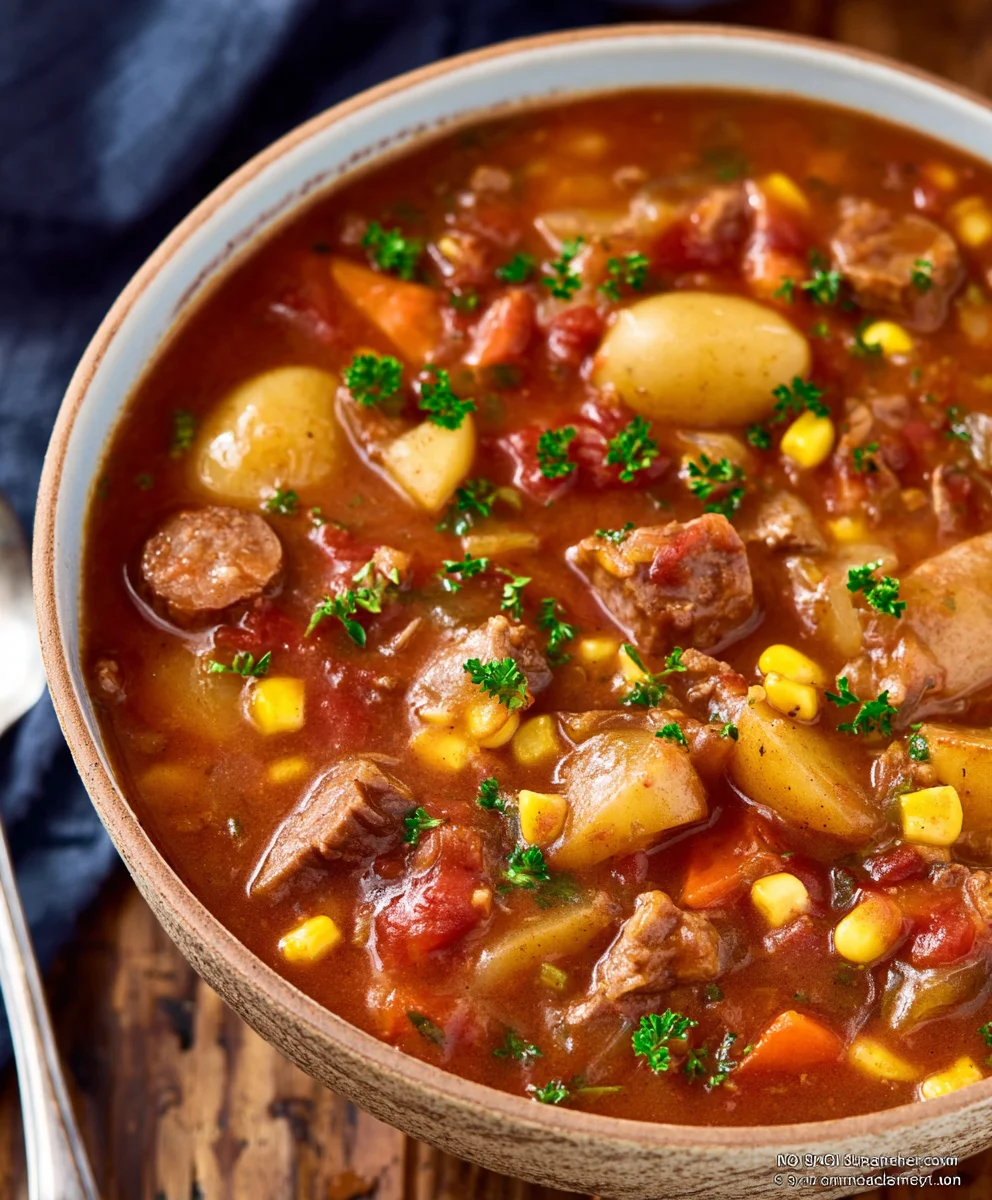 Hearty Beef Cowboy Stew- Easy Flavorful Recipe
