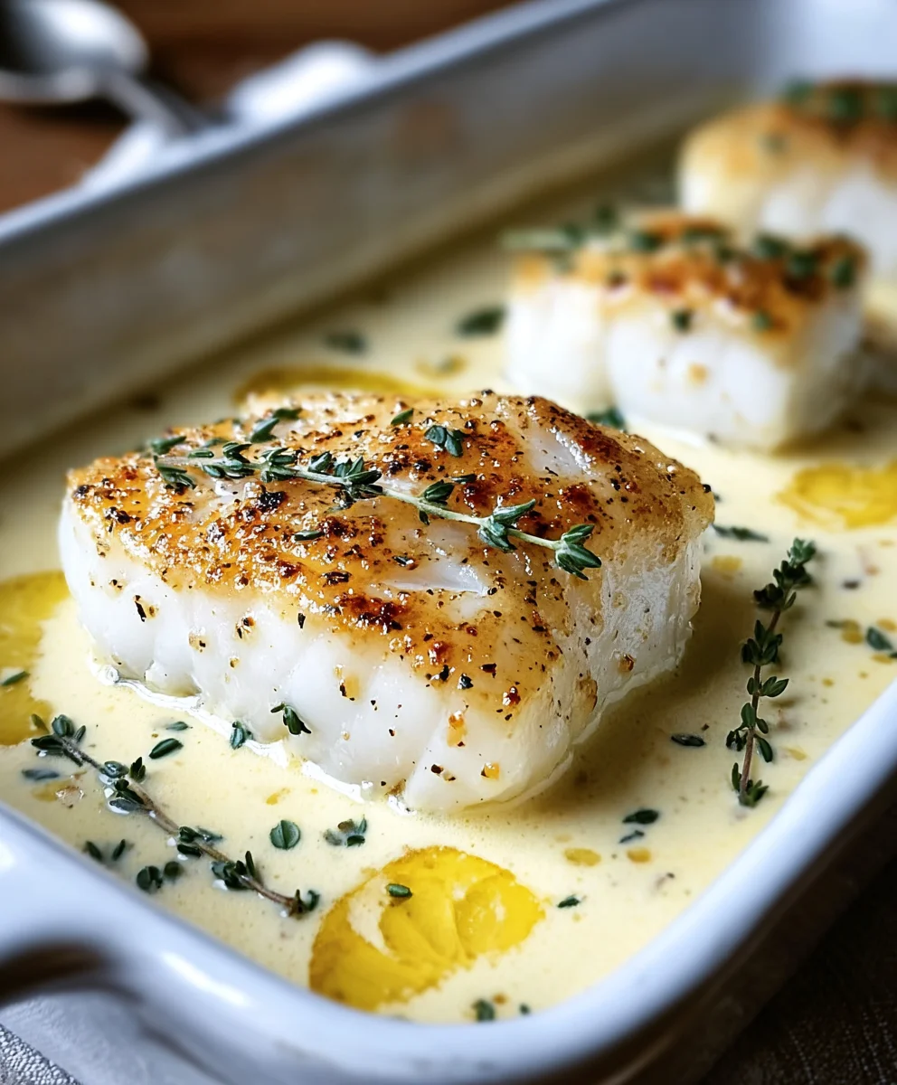 Baked Cod Coconut Lemon Cream Quick Weeknight Meal