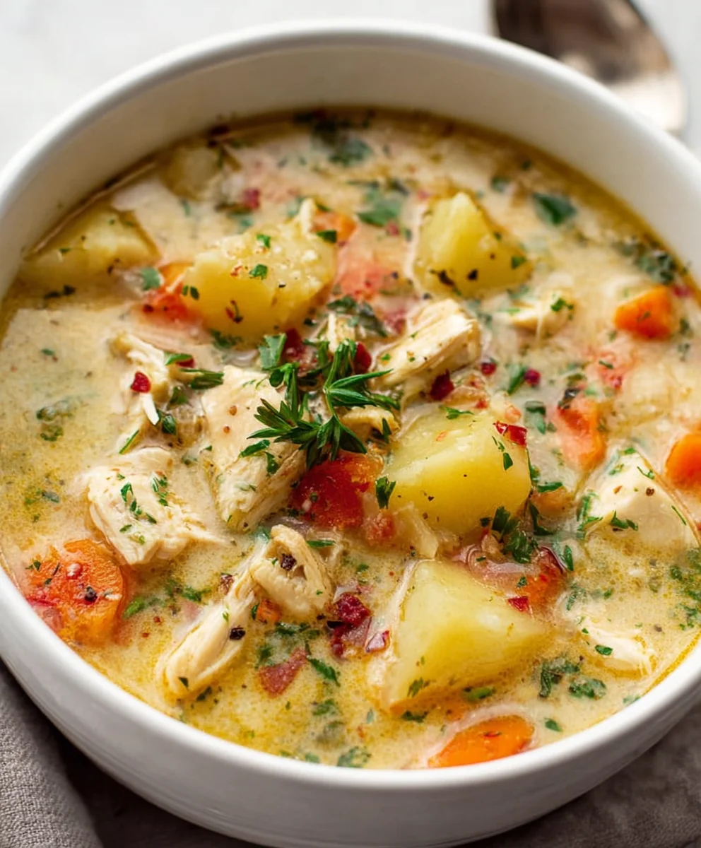 Hearty Chicken Potato Soup - Delicious Comfort Food