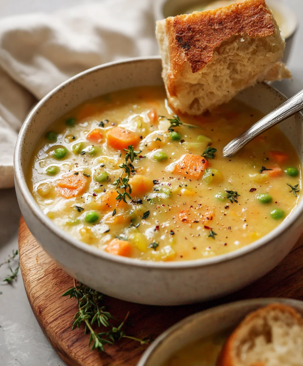 One-Pot Creamy Vegetable Soup-Easy Hearty Meal
