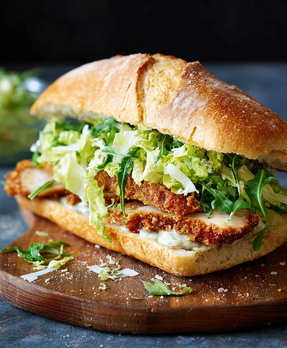 Crispy Chicken Caesar Sandwich-The Best Recipe