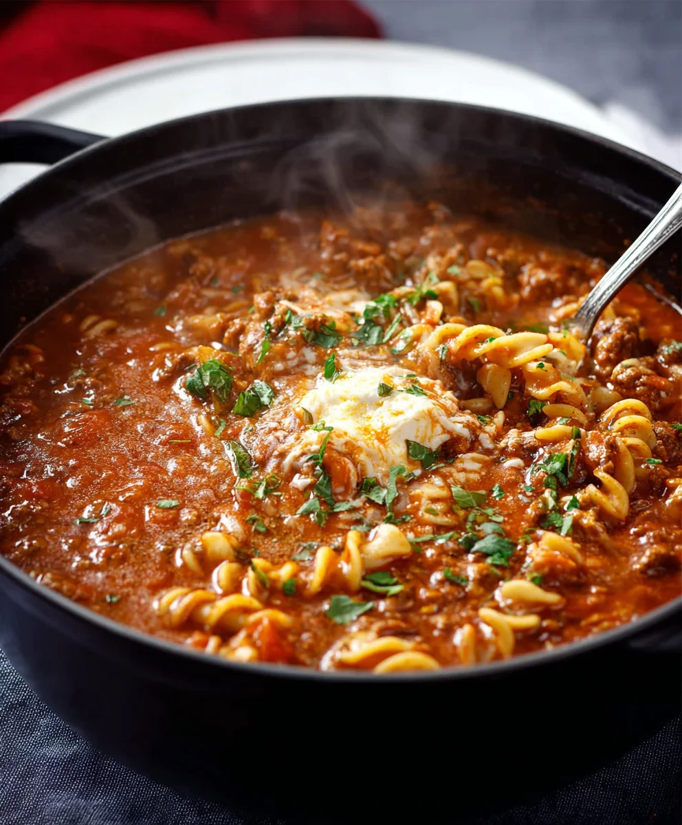 Easy Lasagna Soup Recipe-Hearty Comfort Food
