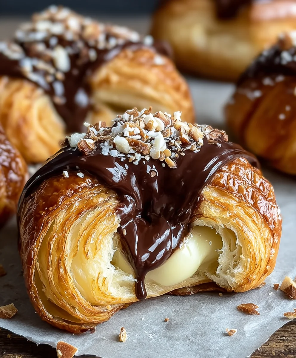 Boston Cream Pie Croissants- Easy Dessert Recipe