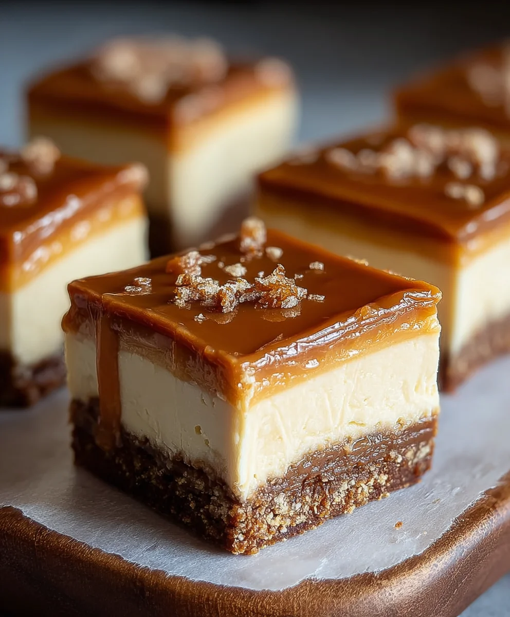 Dulce de Leche Cheesecake Bars-Irresistible Treat