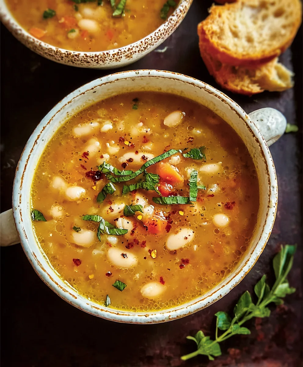 Mediterranean White Bean Soup - Hearty & Healthy Recipe