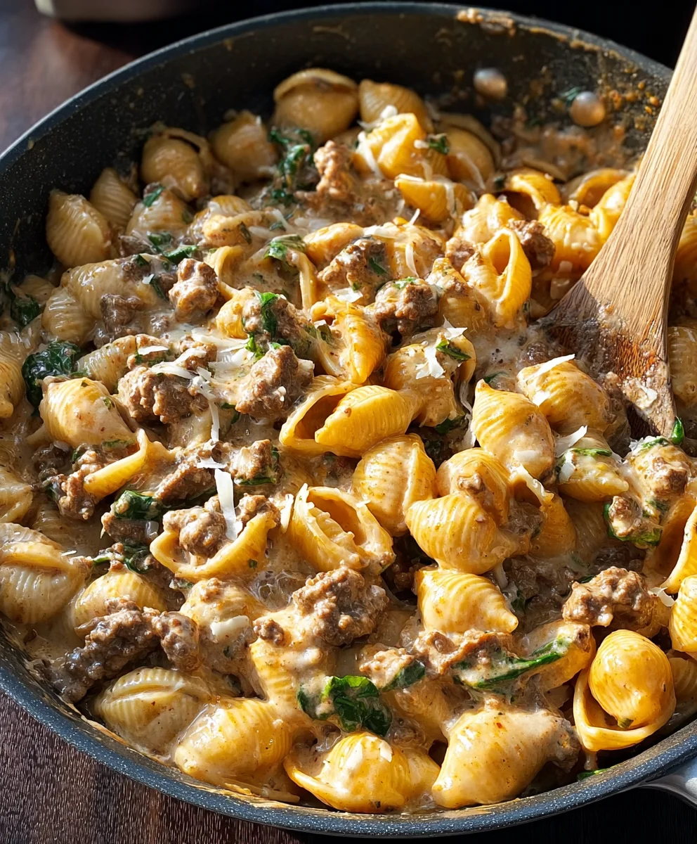 Creamy Beef and Shells Dinner-Easy Comfort Food