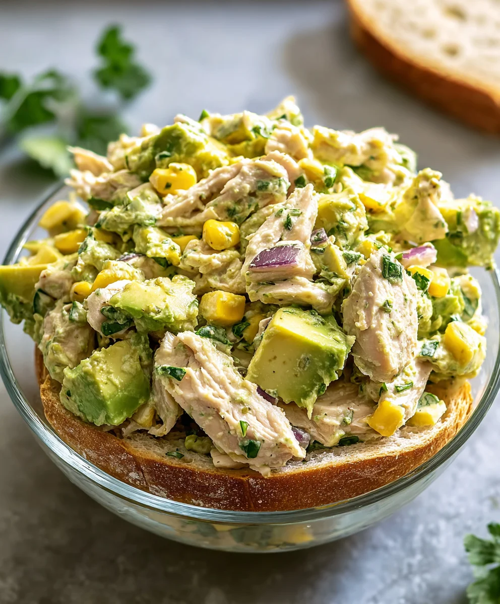 Healthy Avocado Chicken Salad - Easy & Delicious
