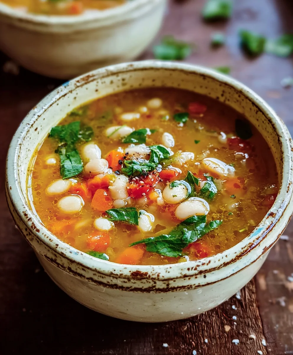 Mediterranean White Bean Soup - Hearty & Healthy Recipe