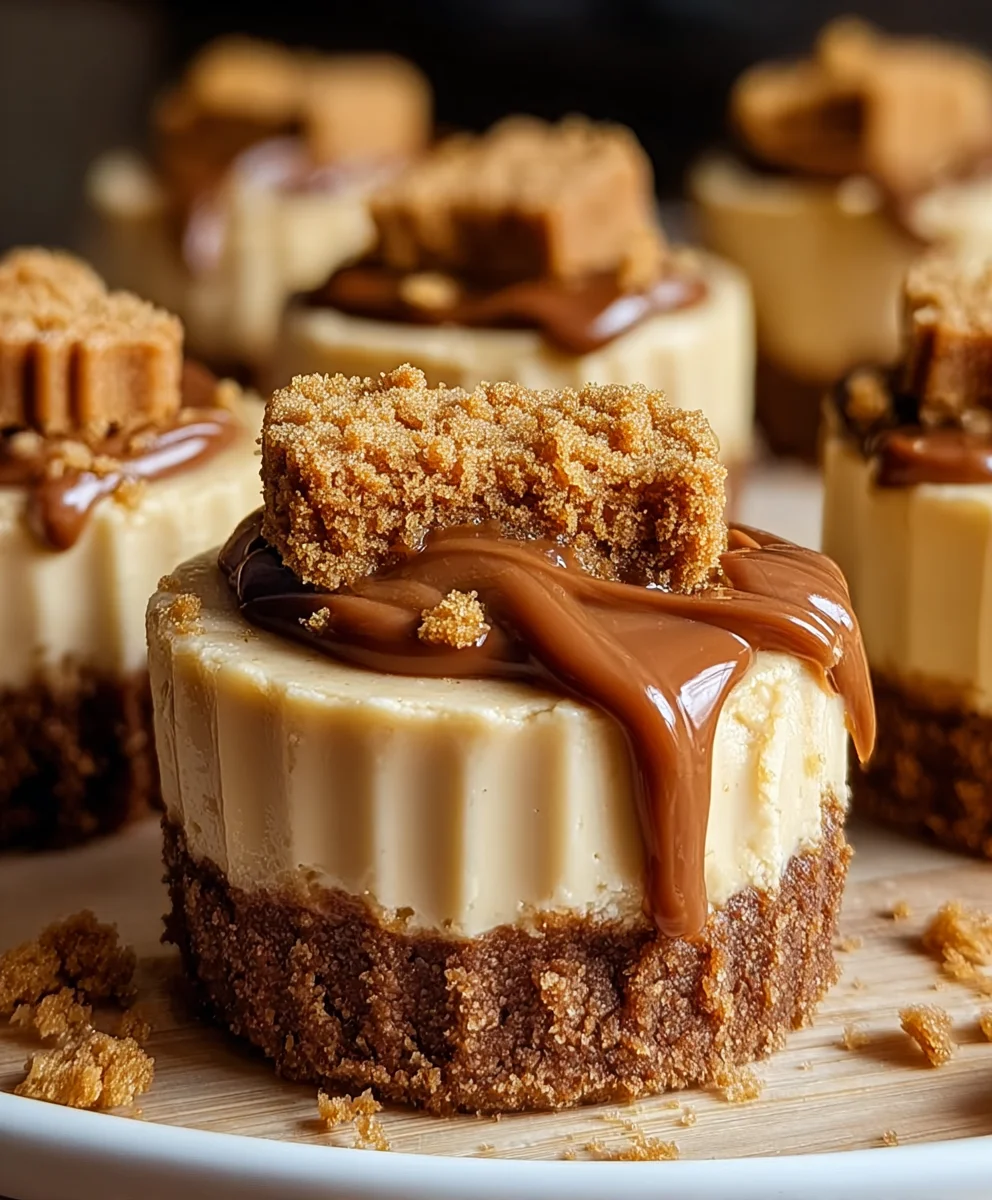 Biscoff Mini Cheesecakes-Easy Delicious Dessert