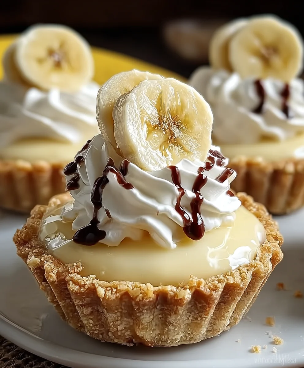 Mini Banana Cream Pies-Easy Dessert Recipe