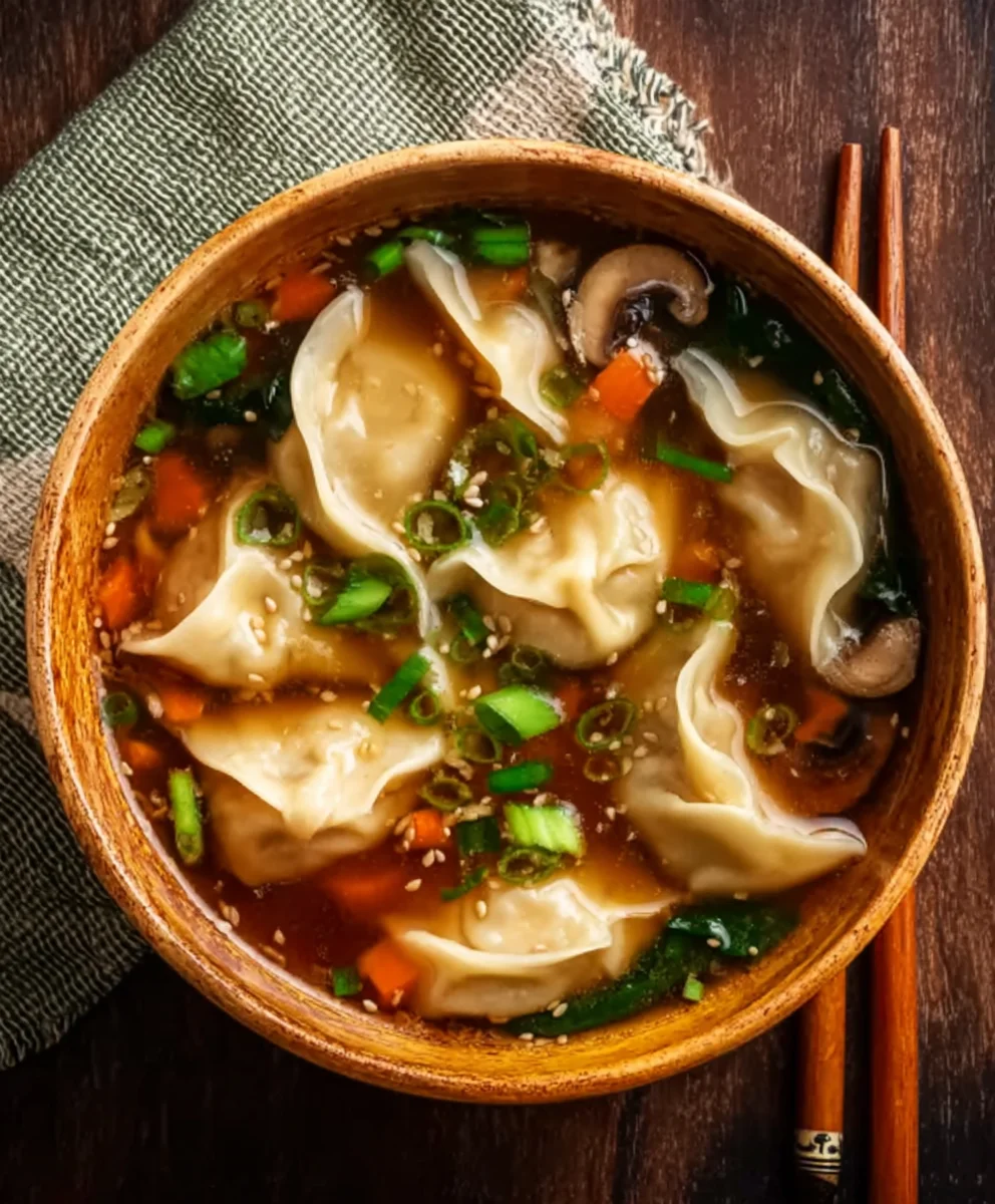 Savory Beef Potsticker Soup - Easy Comfort Food