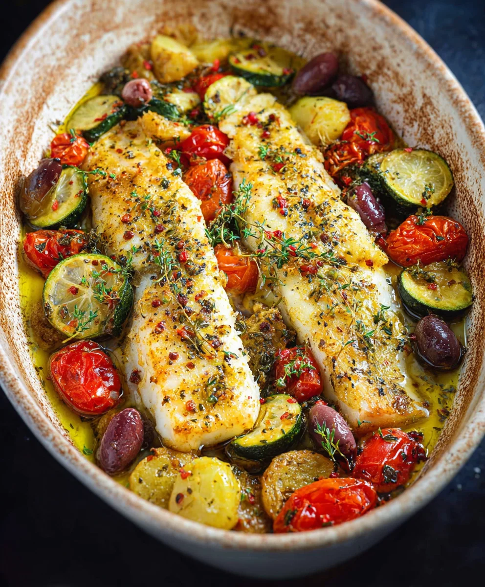 Easy Mediterranean Baked Fish Recipe - Quick & Flavorful