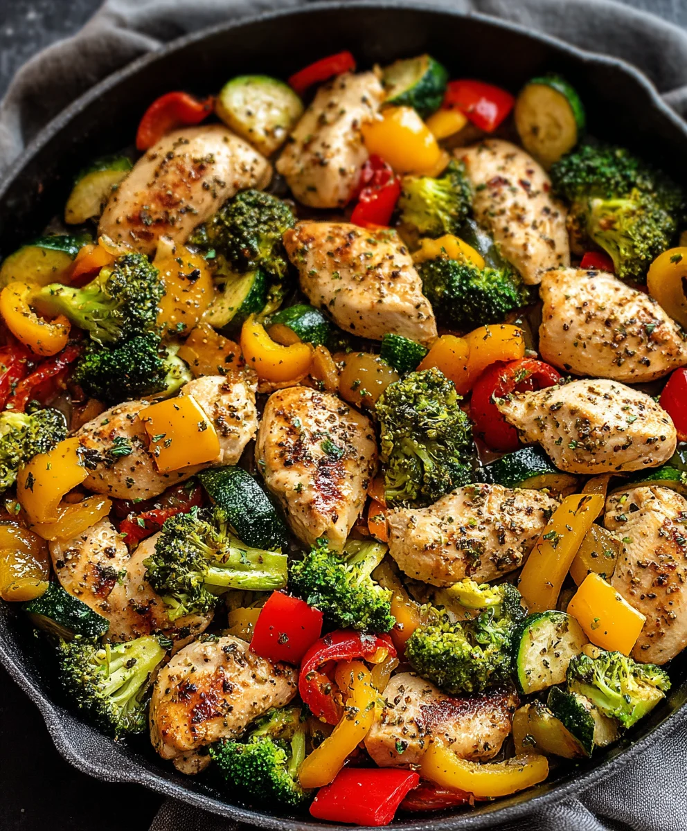 Healthy Chicken and Vegetables Skillet Recipe