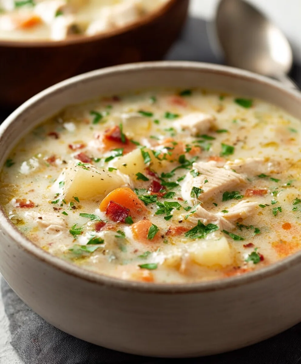 Hearty Chicken Potato Soup-Comfort in a Bowl
