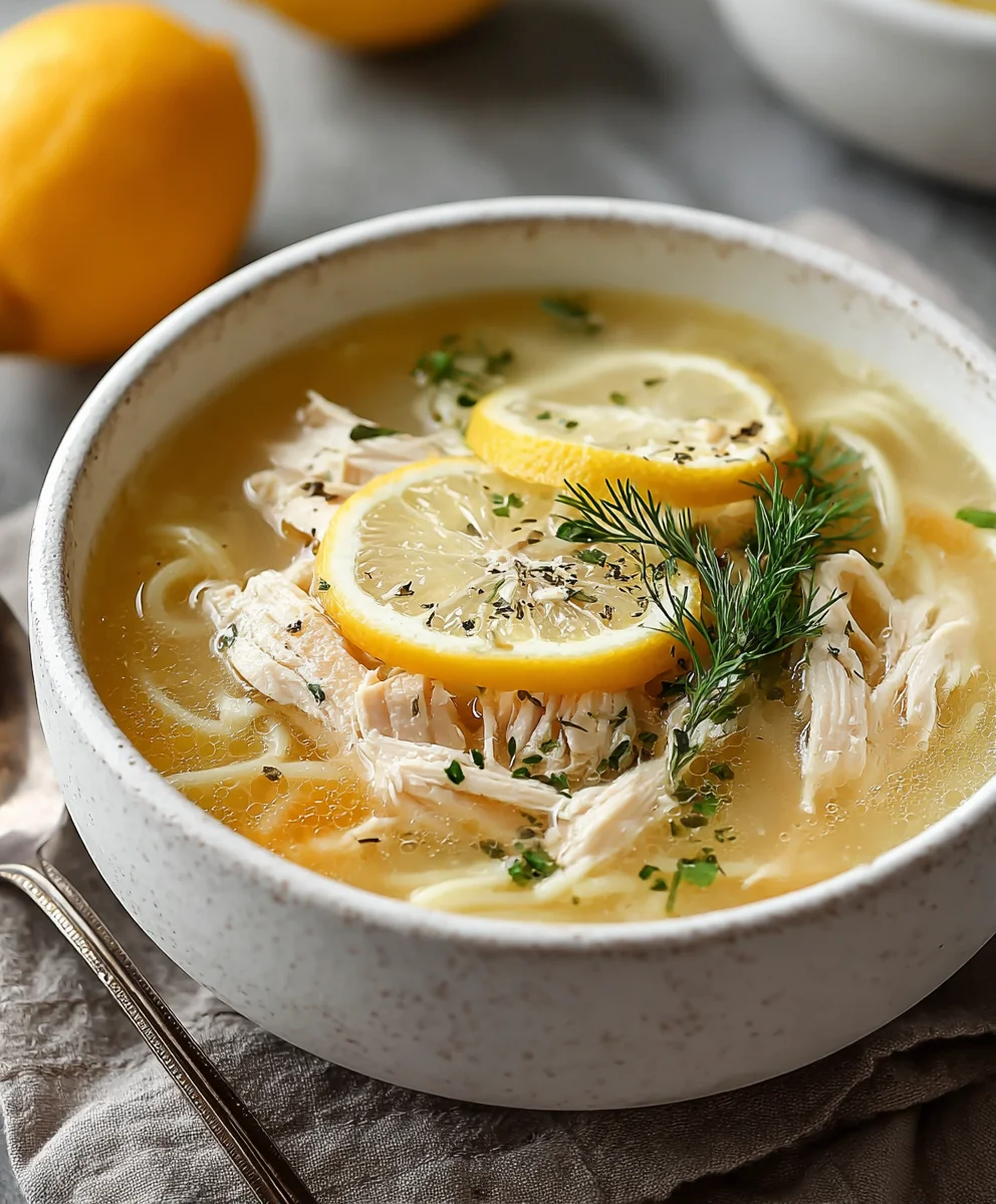 Greek Lemon Chicken Soup - Comforting & Zesty Recipe