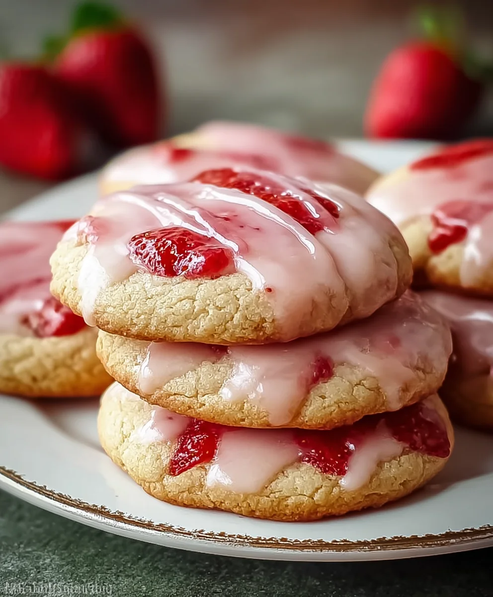 Easy Strawberry Glaze Cookies - Sweet & Simple Treat