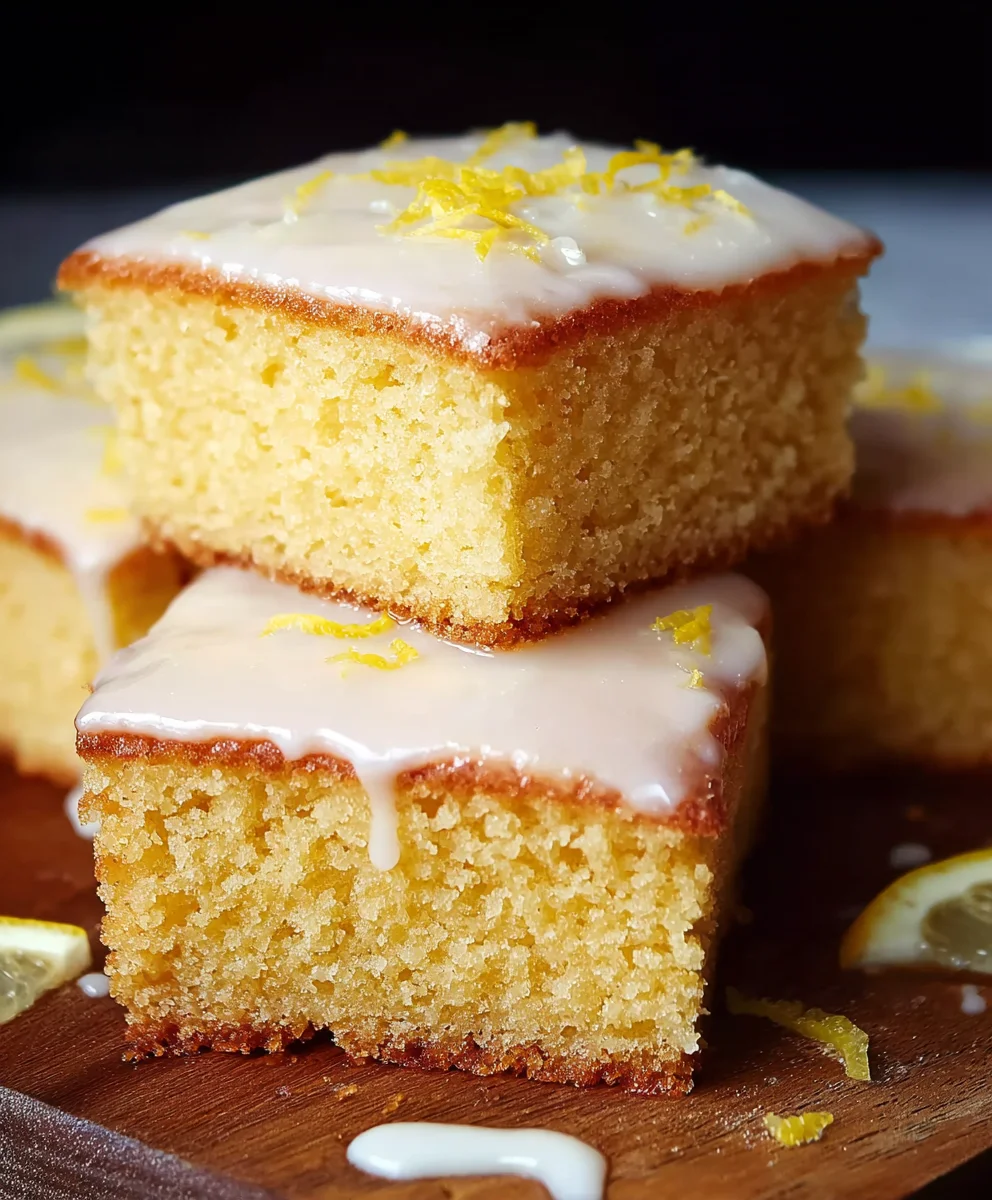 Easy Lemon Drizzle Traybake Cake Recipe
