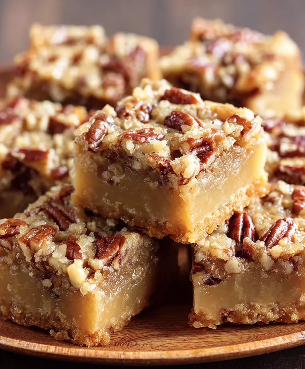 Carolina Pecan Bars-Sweet Nutty Dessert