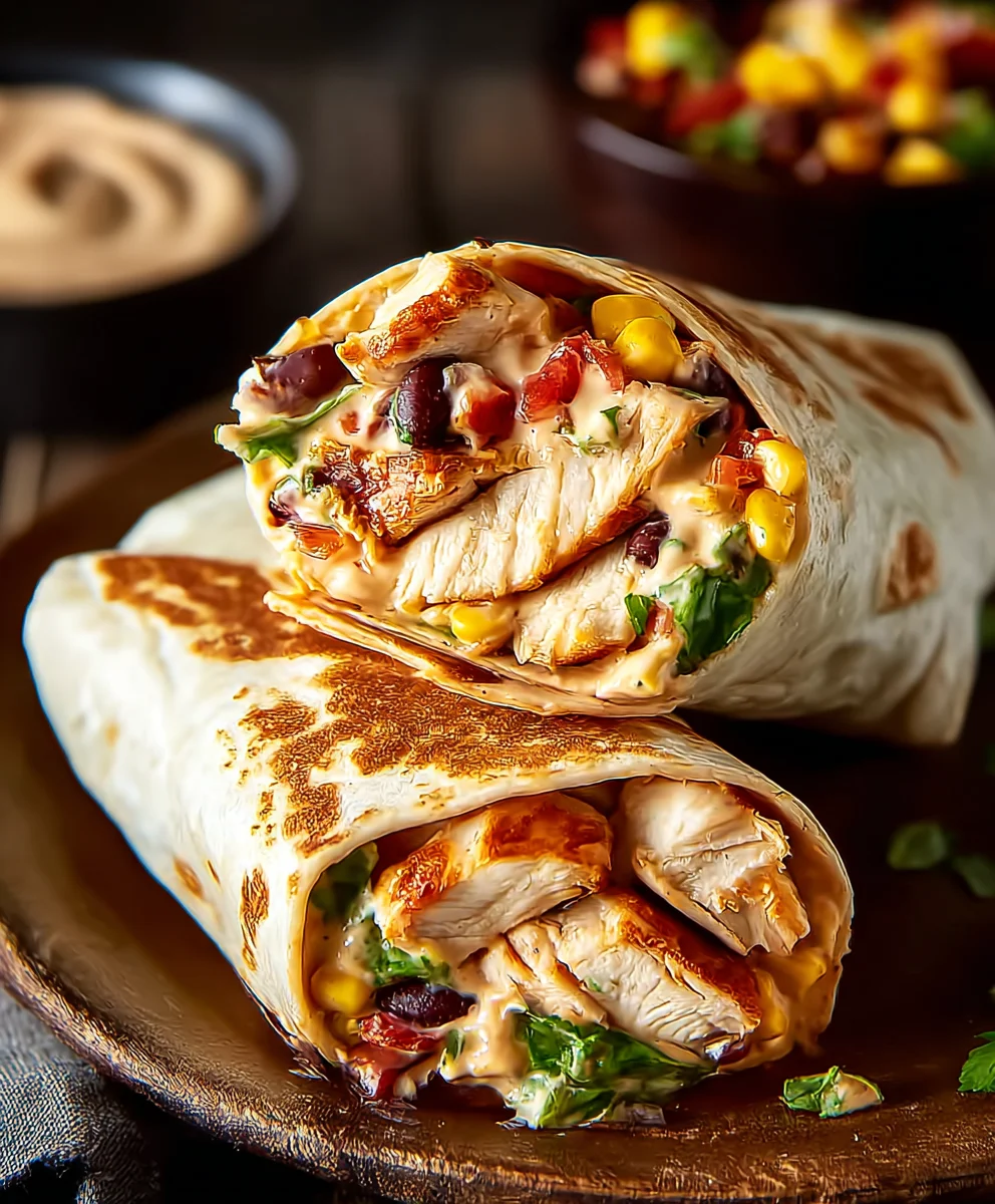Spicy Southwest Chicken Wrap Recipe- Quick & Easy Lunch