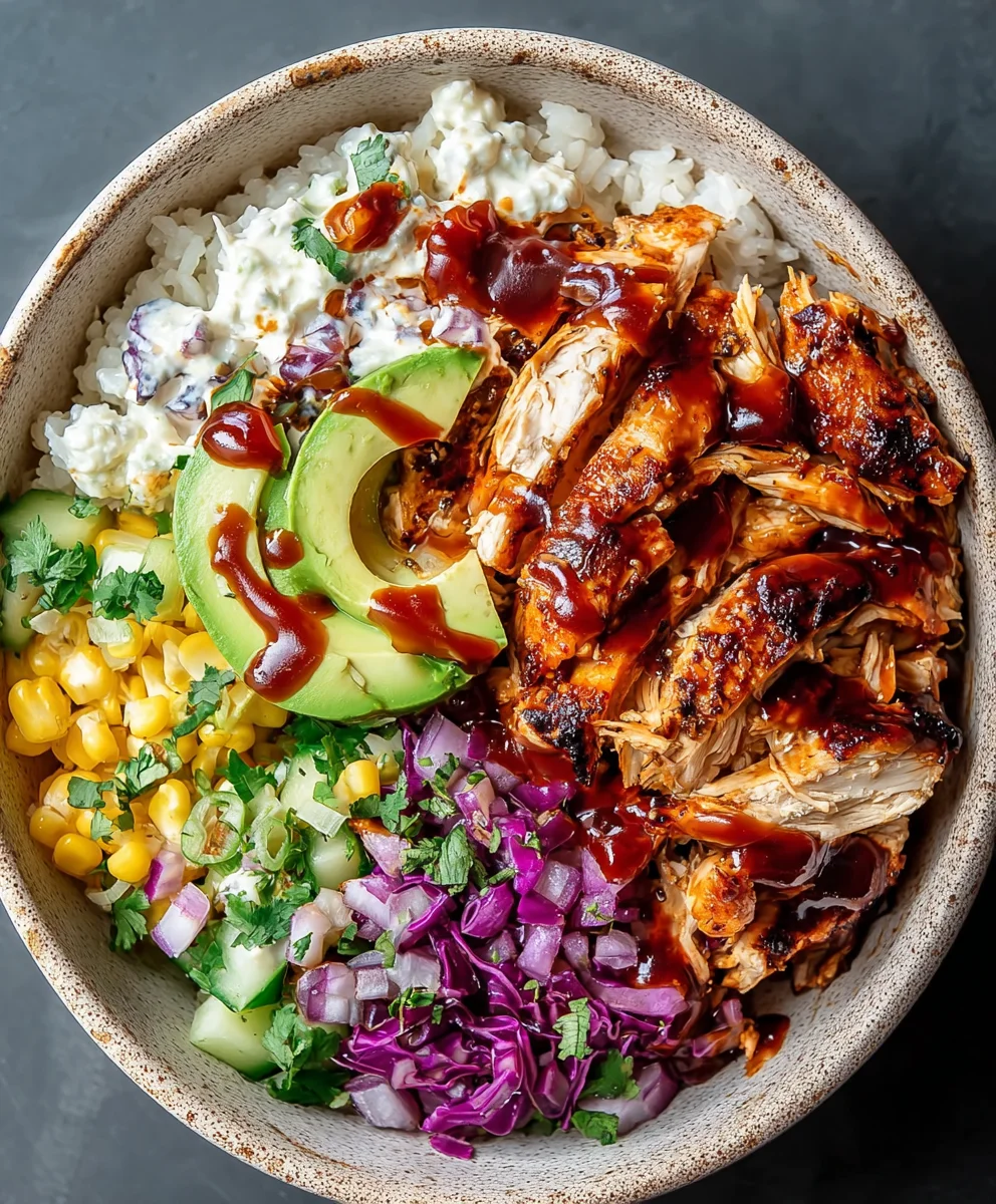 BBQ Chicken Cottage Cheese Bowl-Easy Healthy Meal