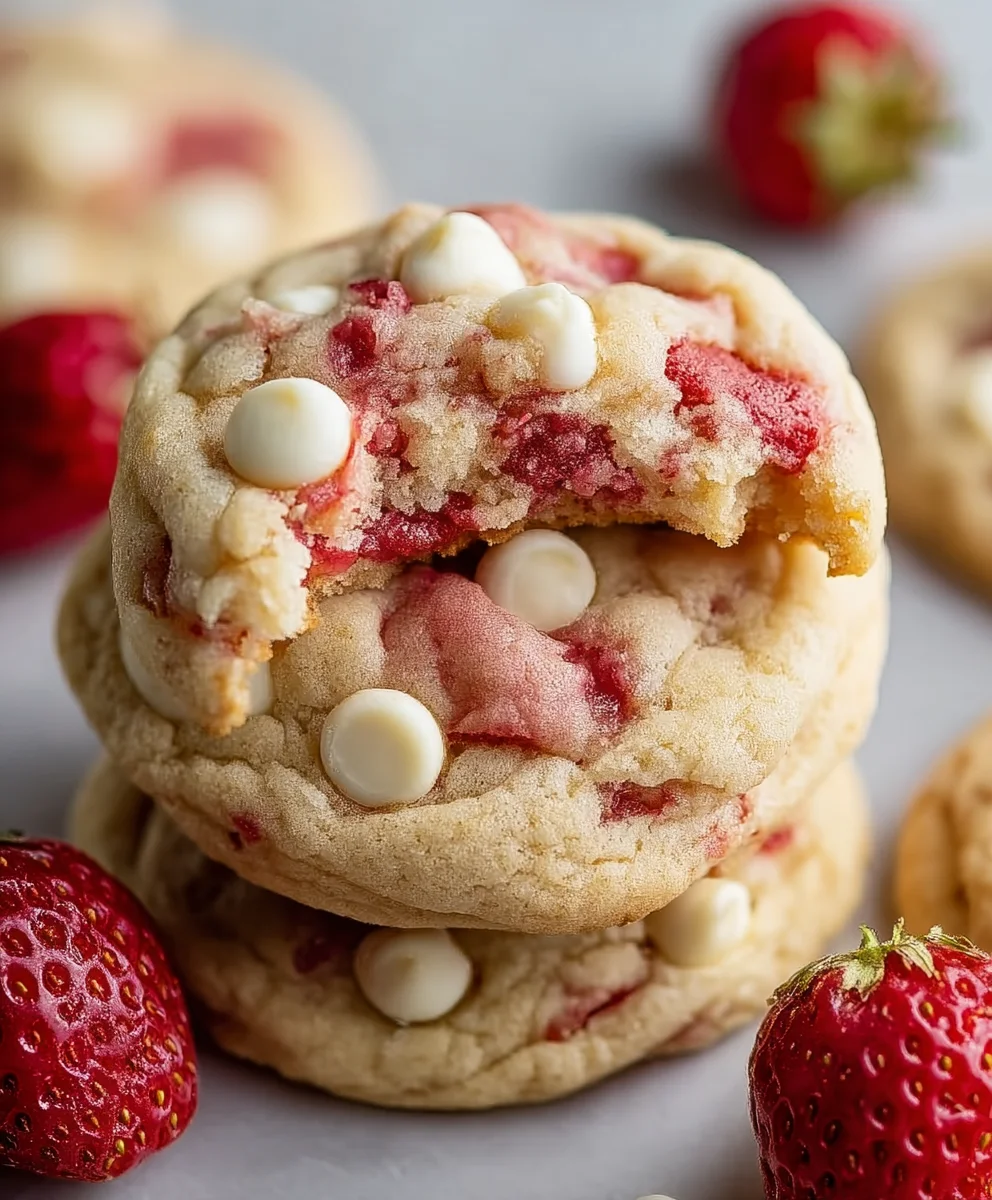 Strawberry White Chip Cookies-Sweet & Easy Recipe