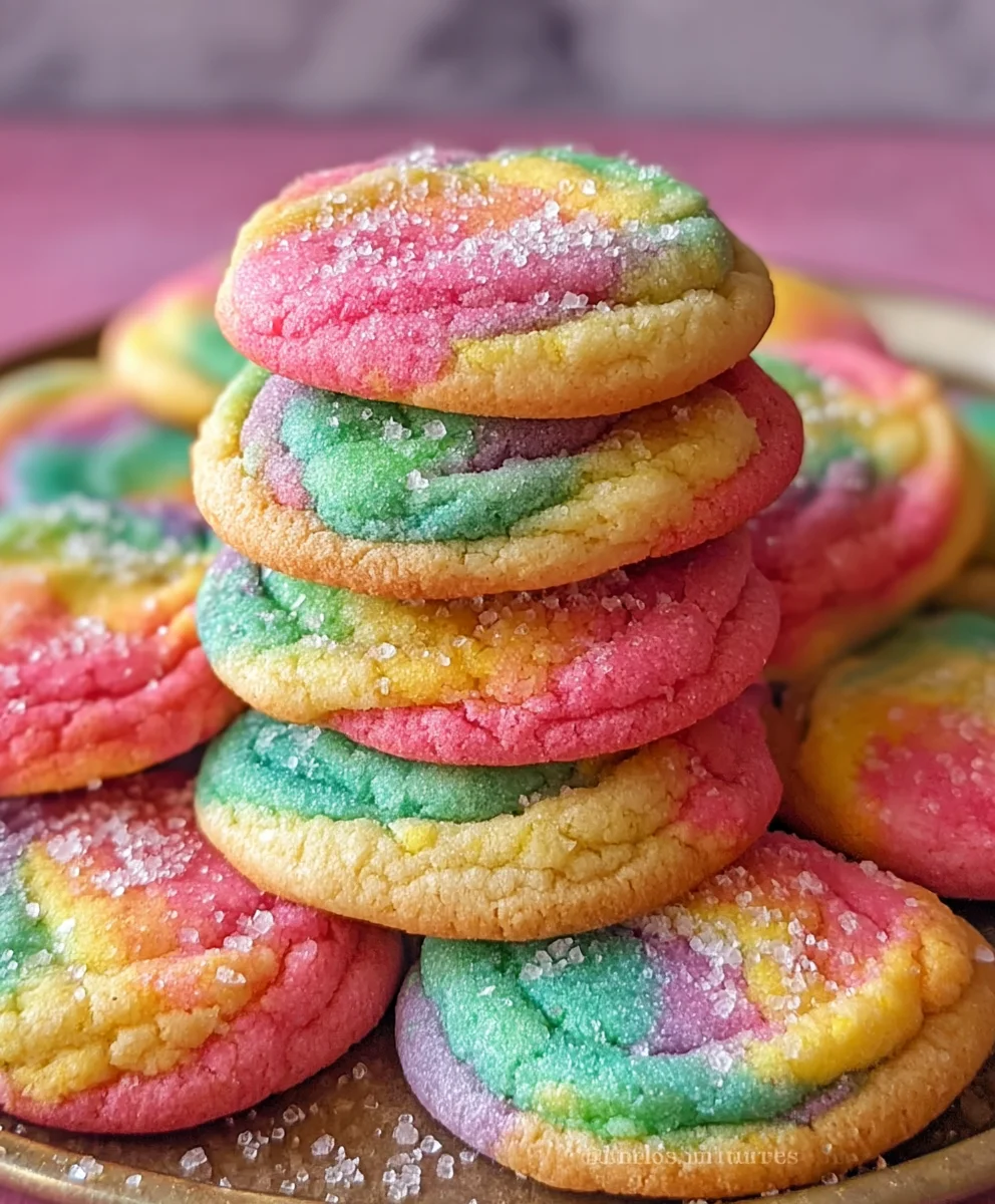 Fruity Rainbow Sherbet Cookies Delightful Easy Recipe