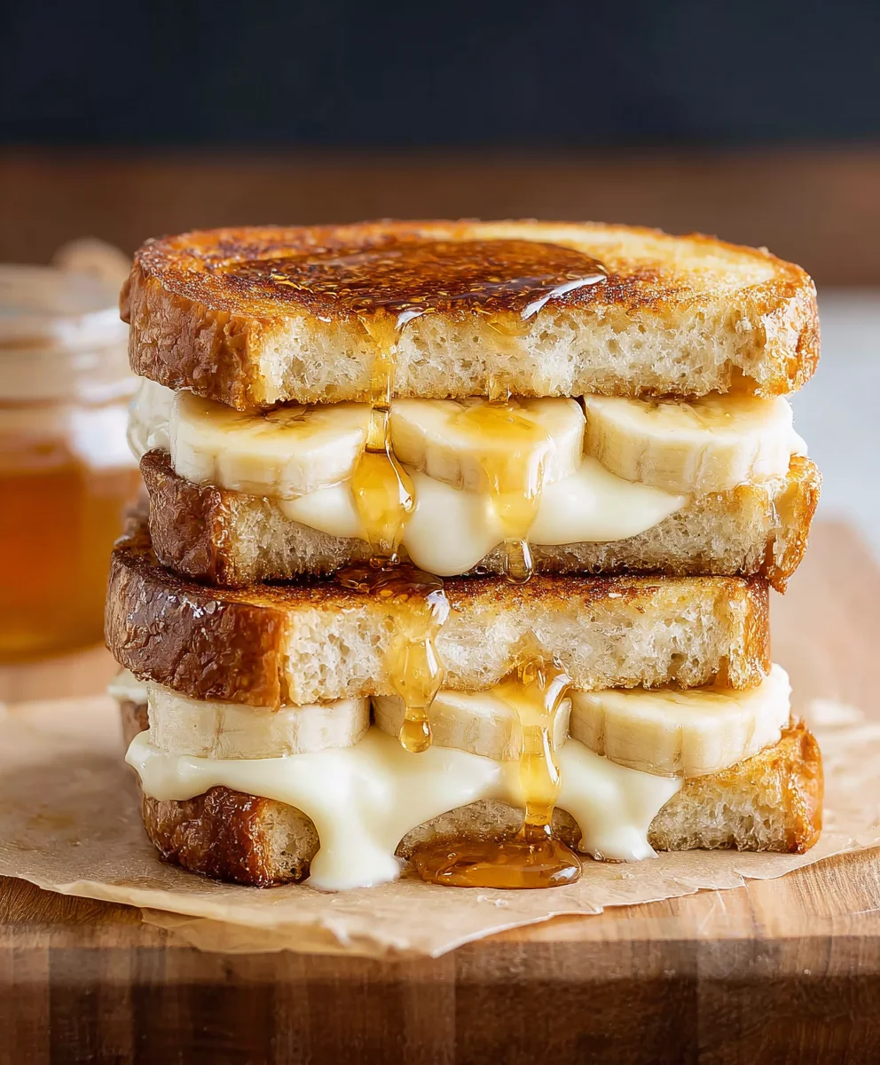 Honey Banana Grilled Cheese - Sweet & Savory Delight