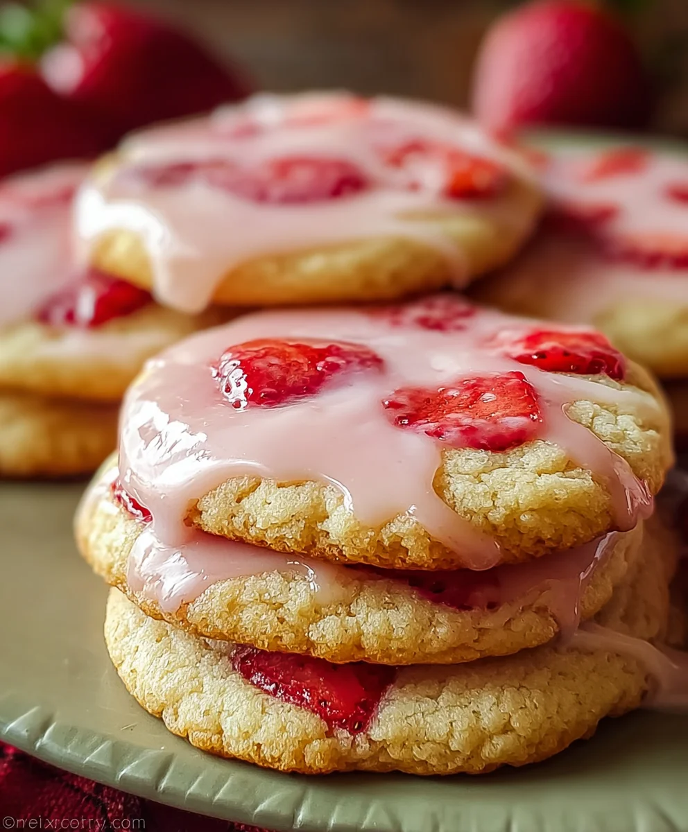 Easy Strawberry Glaze Cookies - Sweet & Simple Treat