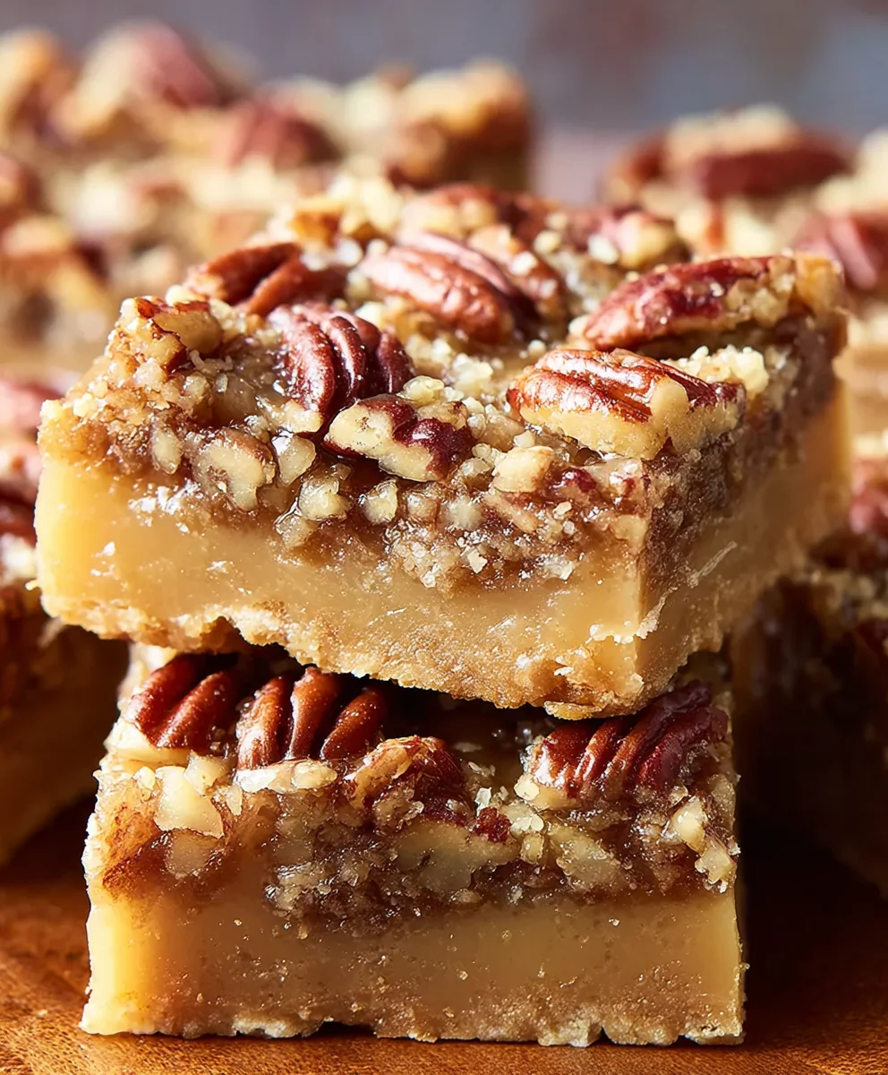 Carolina Pecan Bars-Sweet Nutty Dessert
