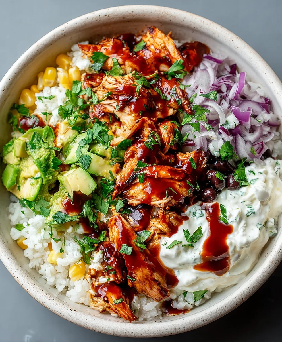 BBQ Chicken Cottage Cheese Bowl-Easy Healthy Meal